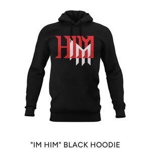I'M HIM Custom Logo Black‎ Hoodie Men's Casual Streetwear